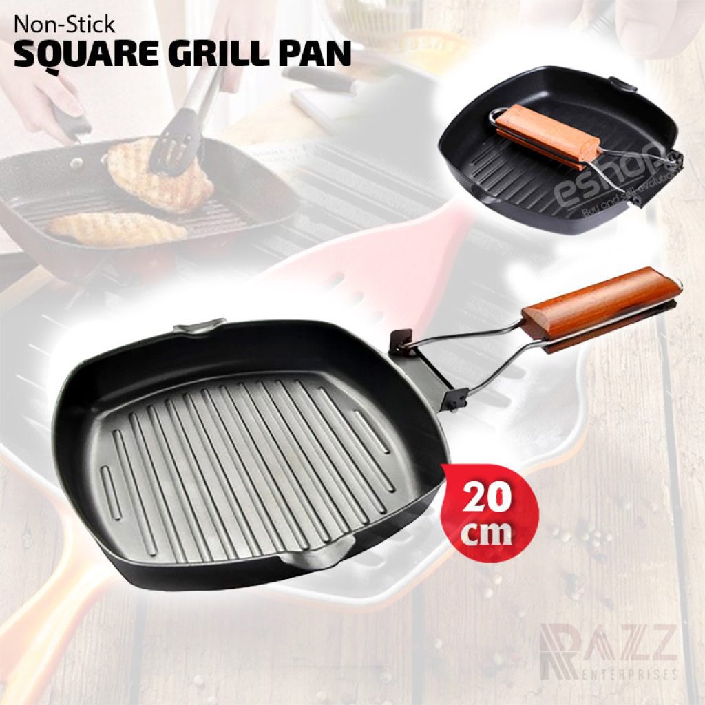 Online Shopping in Sri Lanka 2025 | Buy Trusted & Quality Products | eshop.lk 67 Non Stick Square Grill Pan 20CM