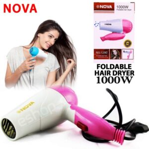 Nova Foldable Warm Hair Dryer 1000w Power High Quality 
