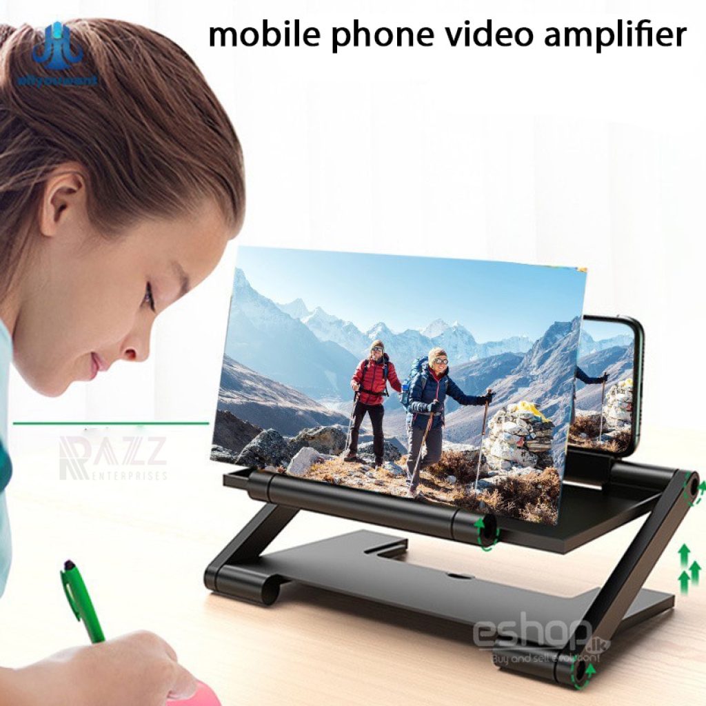 Mobile Phone Vedio Amplifier Black Desktop Holder Stand