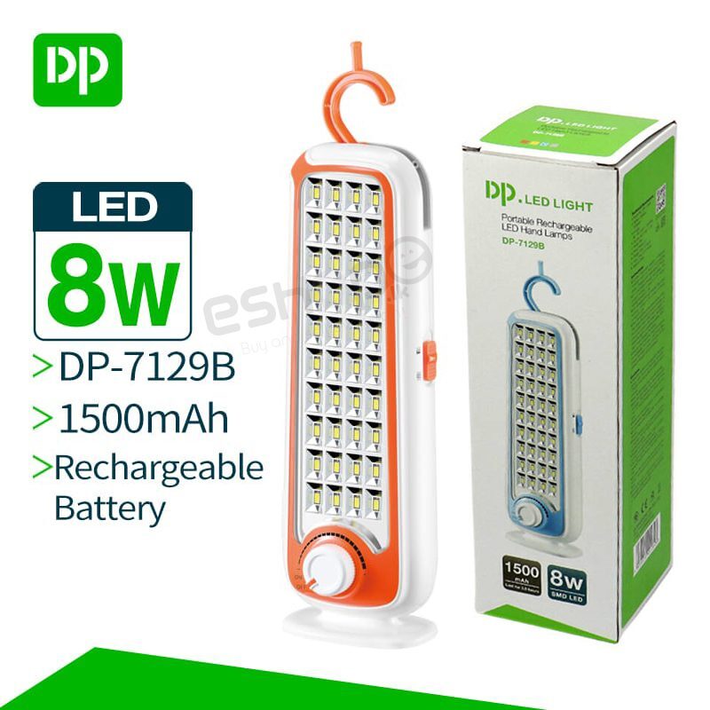 Rechargeable LED Light Portable Stainless Steel 8W