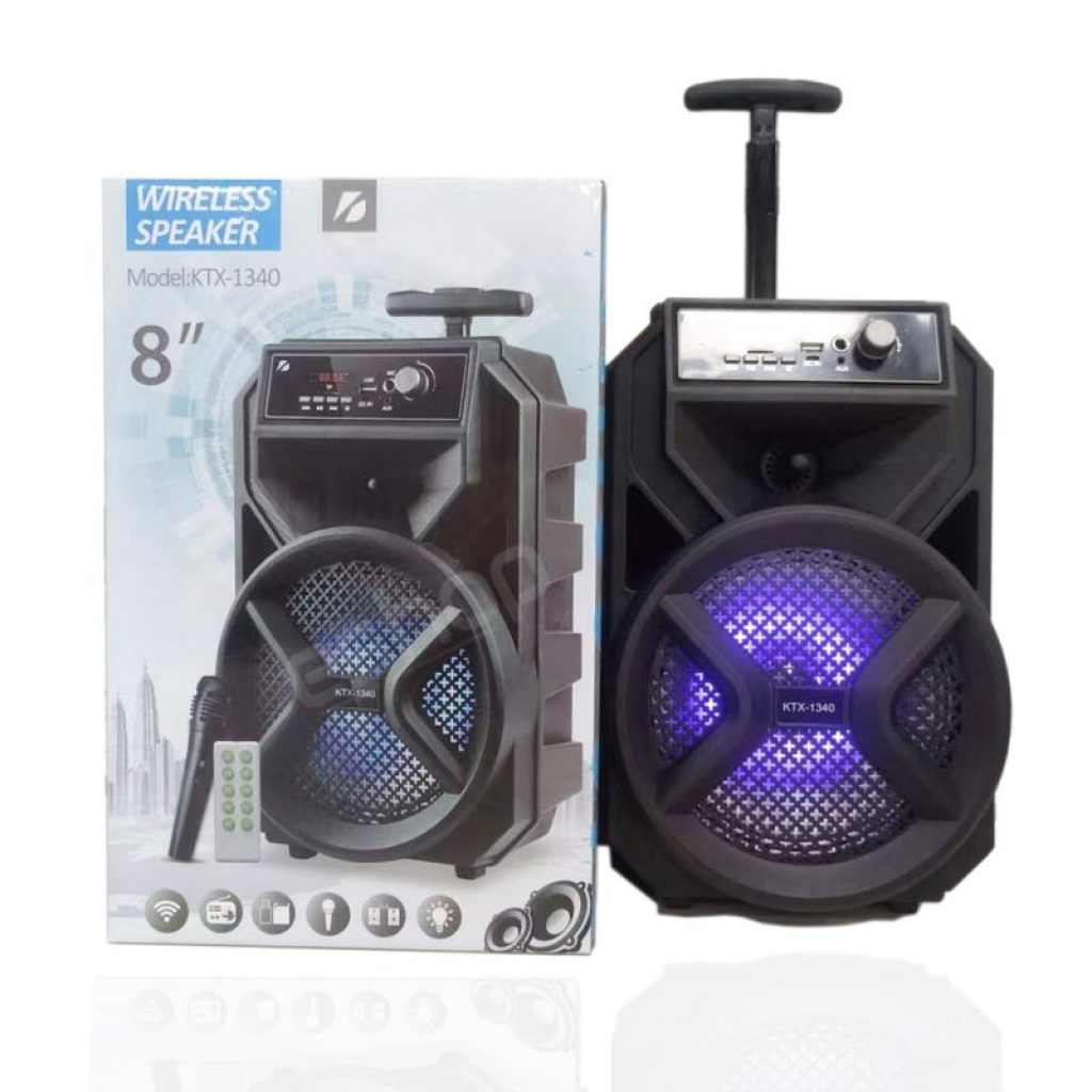 8 Inches Wireless Speaker with Microphone and USB KTX-1340