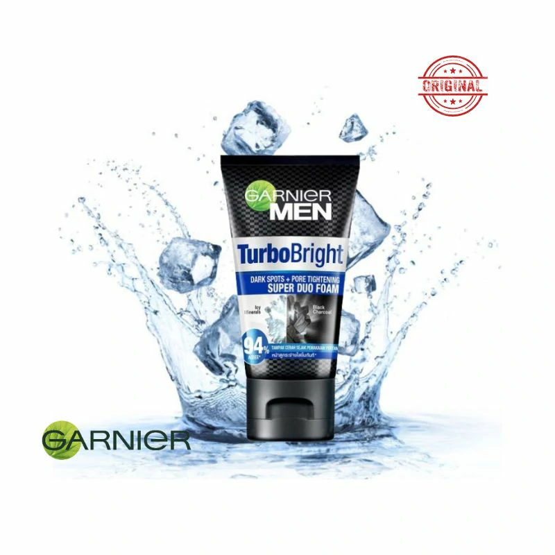 Garnier Men Turbo Bright Dark Spots + Pore Tightening Super Duo Foam 1 Garnier Men Turbo Bright Dark Spots + Pore Tightening Super Duo Foam
