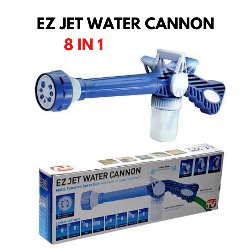 EZ Jet Water Cannon 8 In 1 Spray Gun with Soap Dispenser