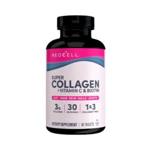 NEOCELL Super Collagen +Vitamin C and Biotin 90 Dietary Supplement